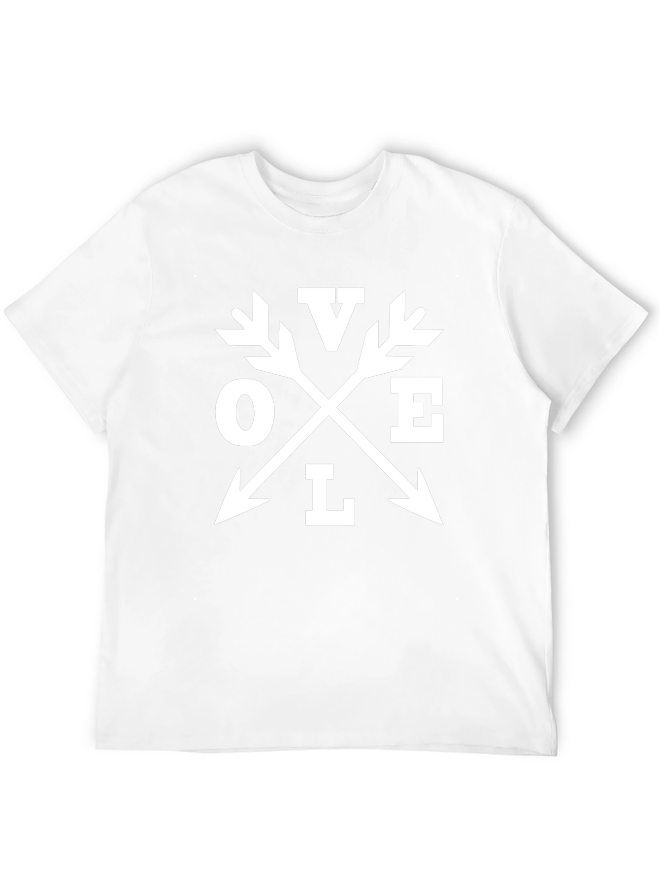 Love Arrow Graphic Print Black Tee Shirt