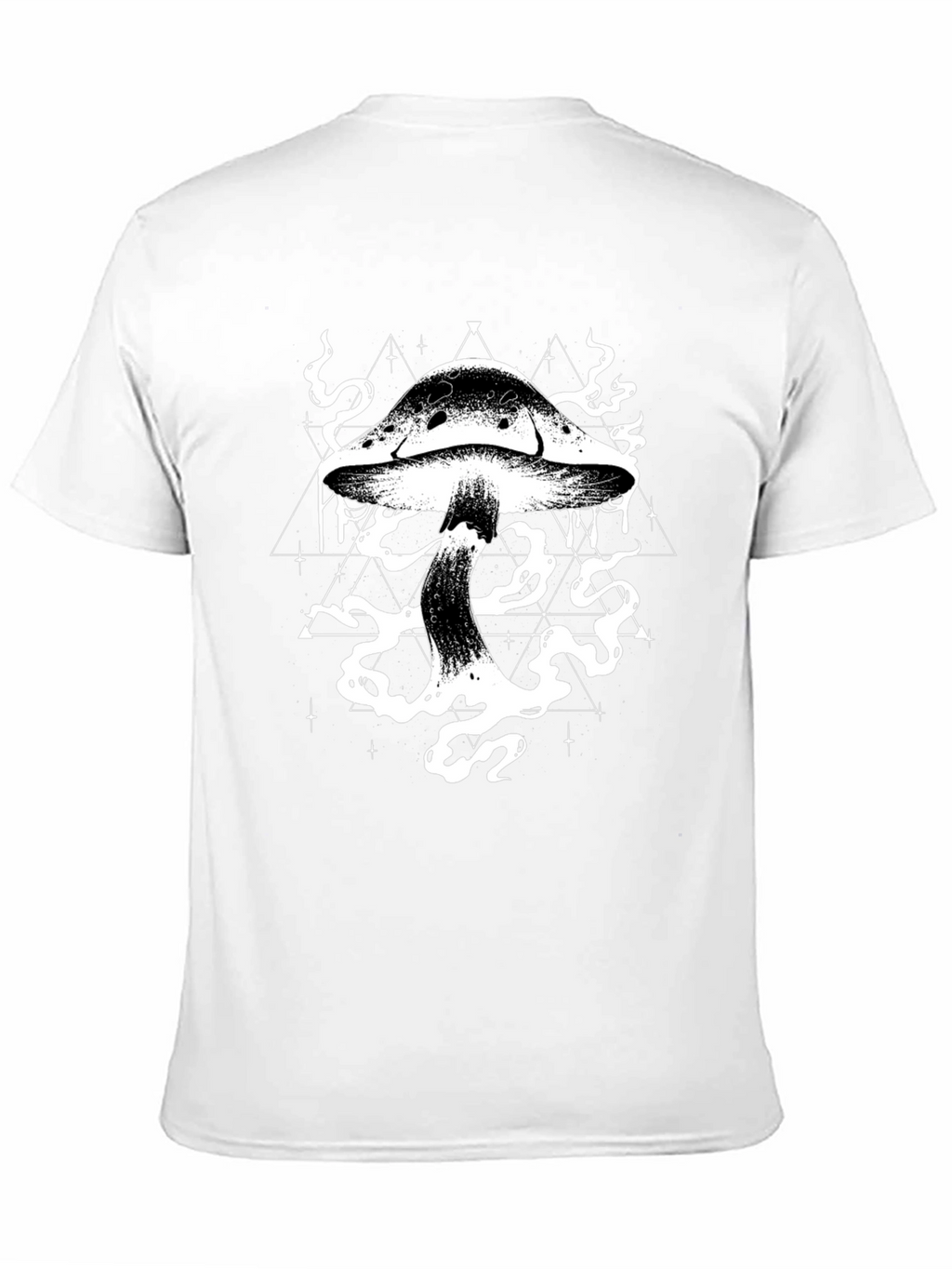 Mystic Mushroom Graphic Tee - Black Cotton T-Shirt
