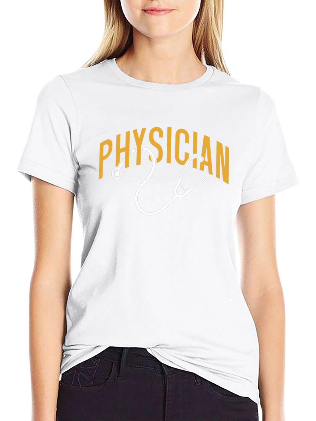 Physician T-Shirt with Stethoscope Graphic