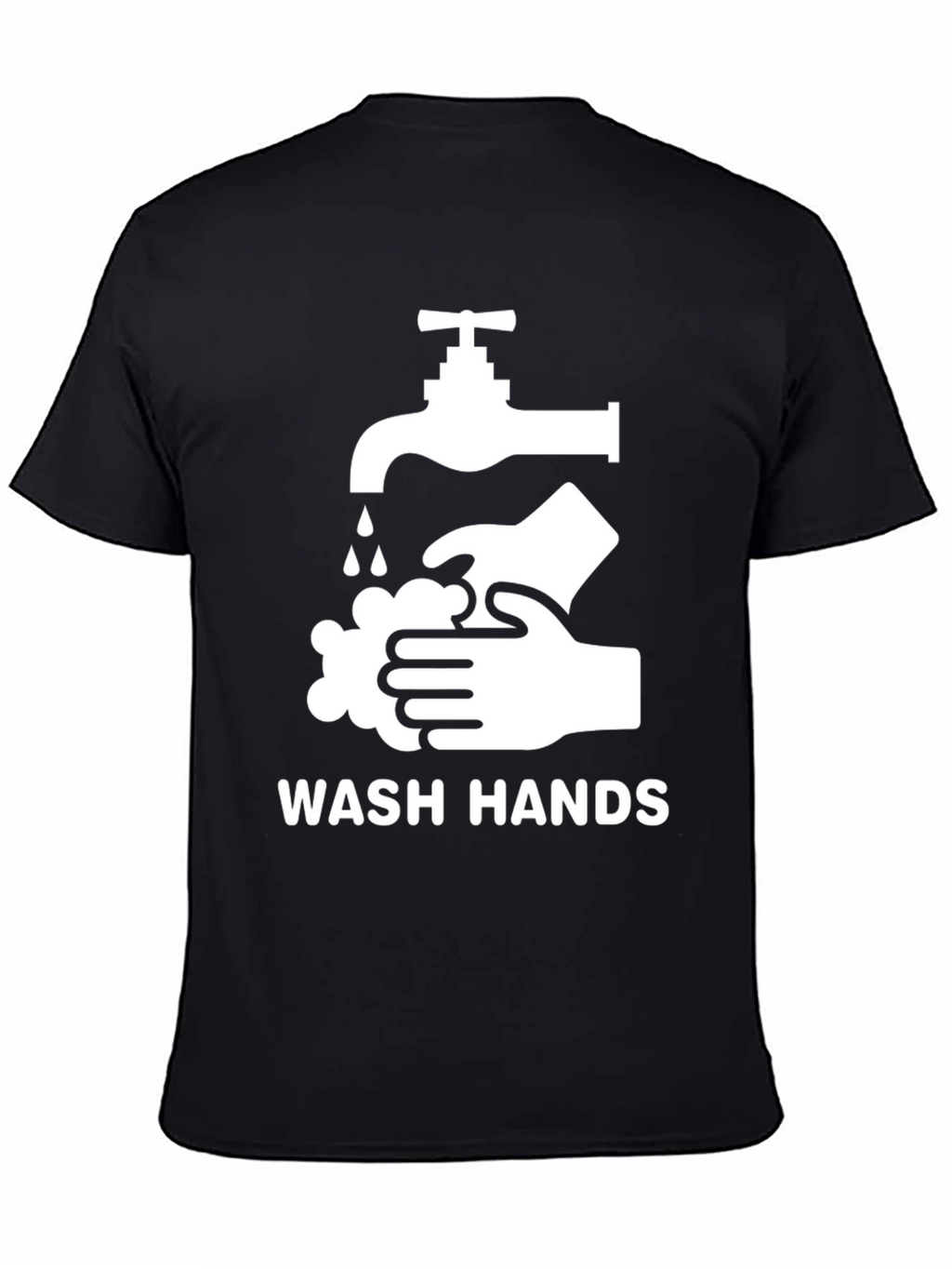 Wash Hands Graphic Tee - Black