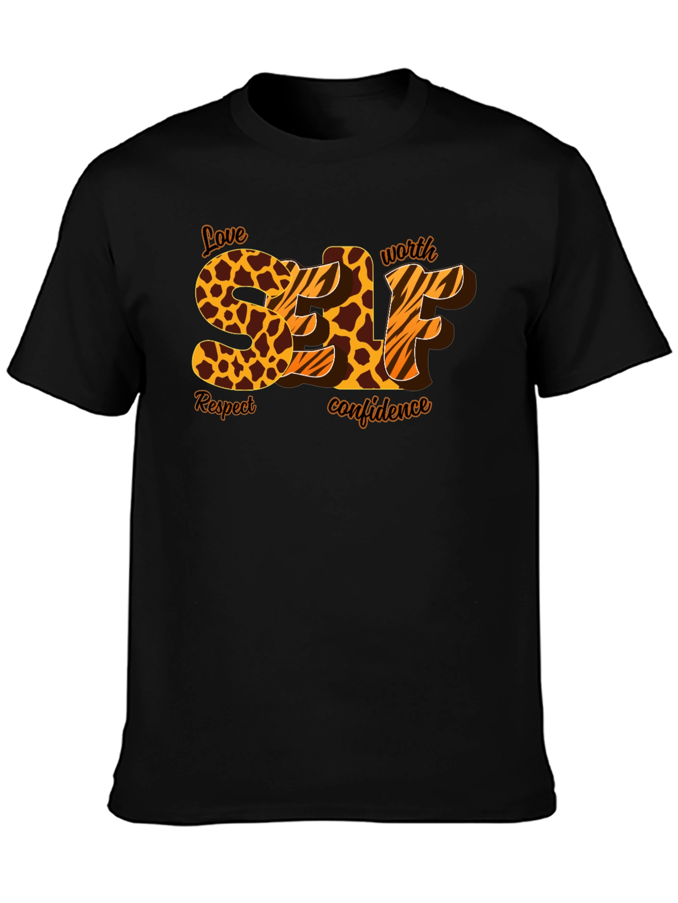Self Love Leopard Print Graphic T-Shirt