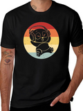 Retro Panda Headphones Graphic T-Shirt