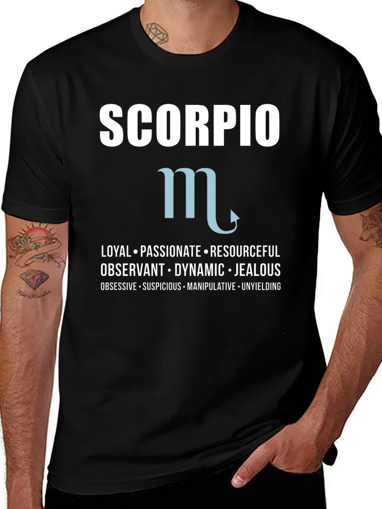 Scorpio Zodiac T-Shirt: Loyal Passionate & Resourceful Tee