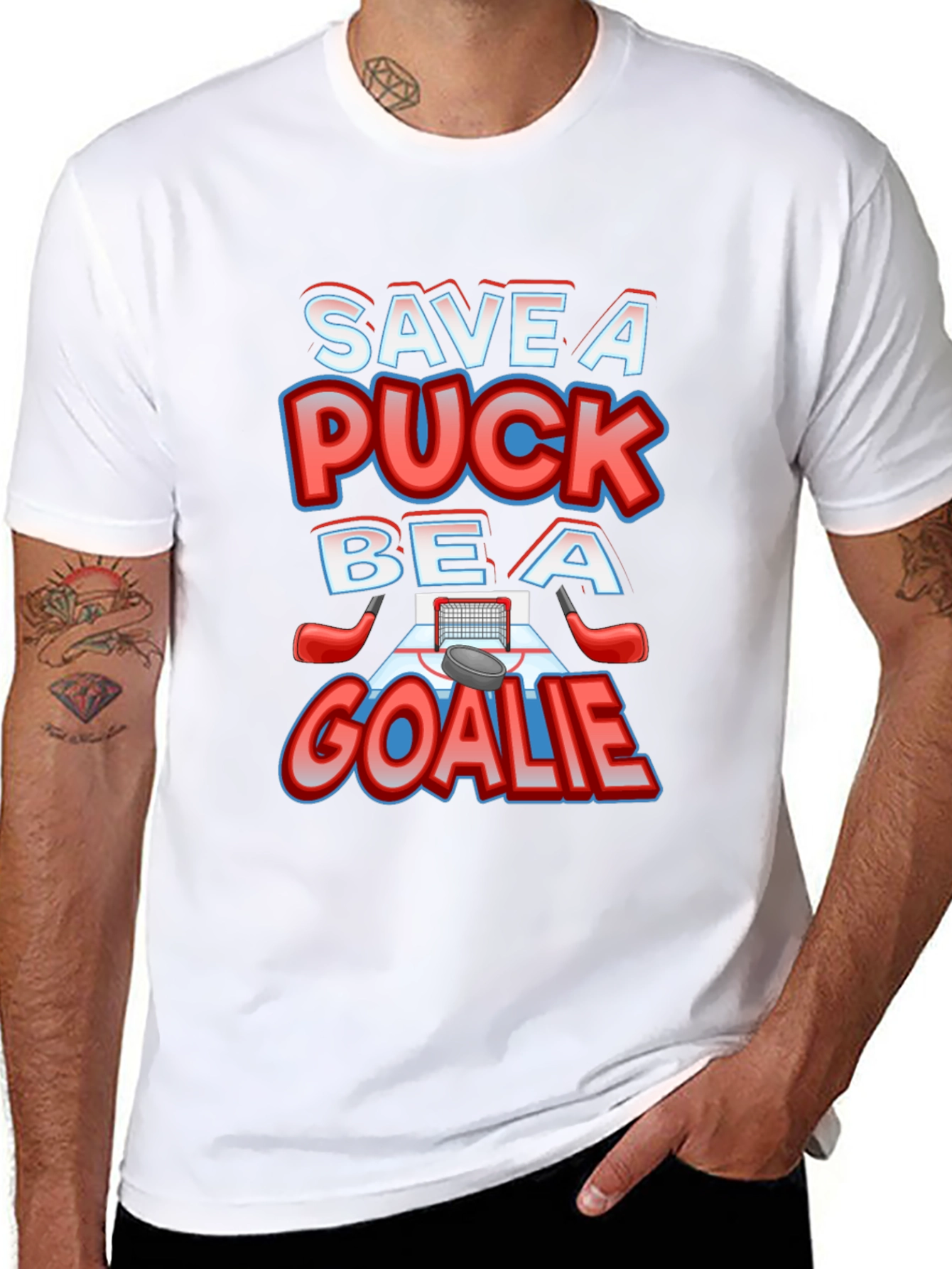 Save A Puck Be A Goalie T-Shirt