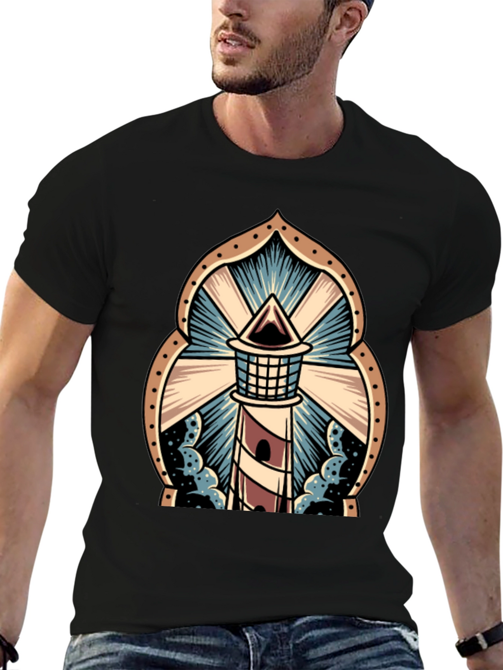 Lighthouse Graphic Tee - Striking Design