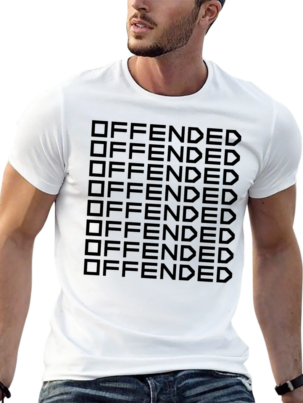 Offended Graphic Print Black T-Shirt