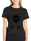 Mystic Eye Graphic Tee - Black Cotton