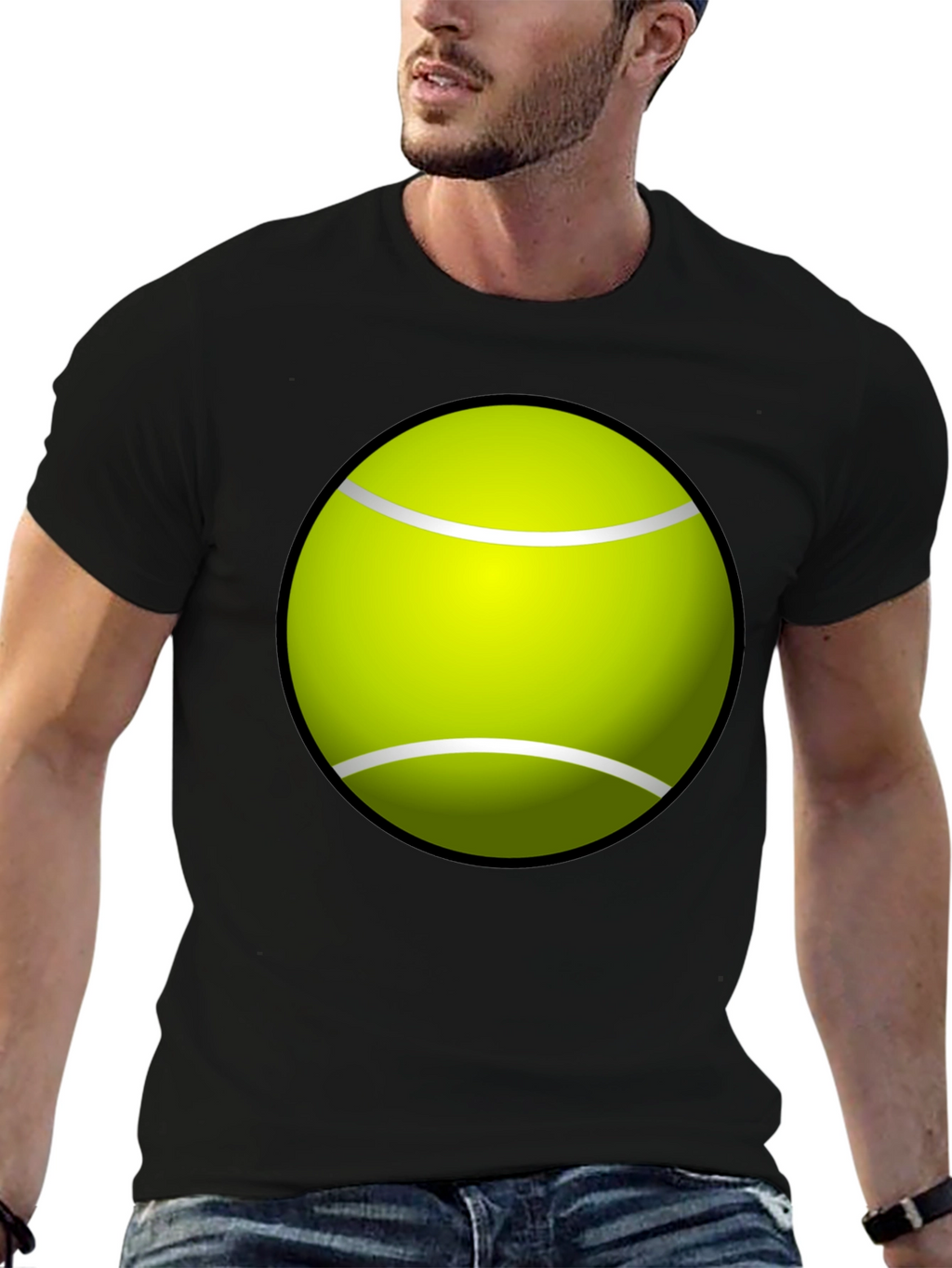 Tennis Ball Graphic Tee - Fun & Casual