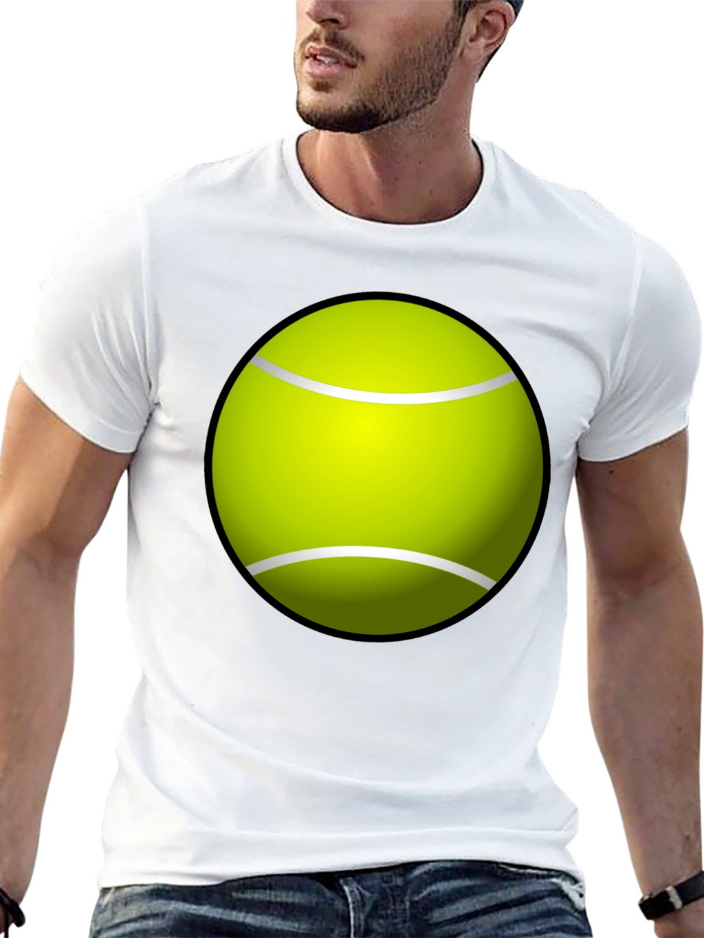 Tennis Ball Graphic Tee - Fun & Casual