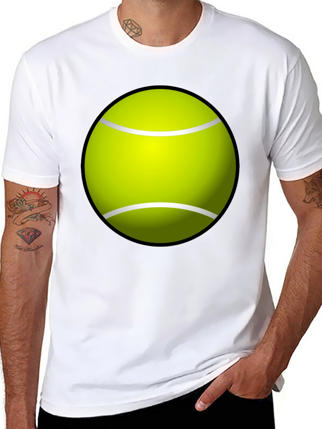 Tennis Ball Graphic Tee - Fun & Casual