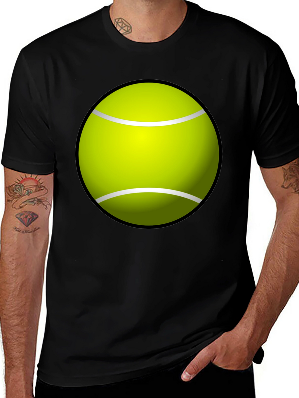 Tennis Ball Graphic Tee - Fun & Casual