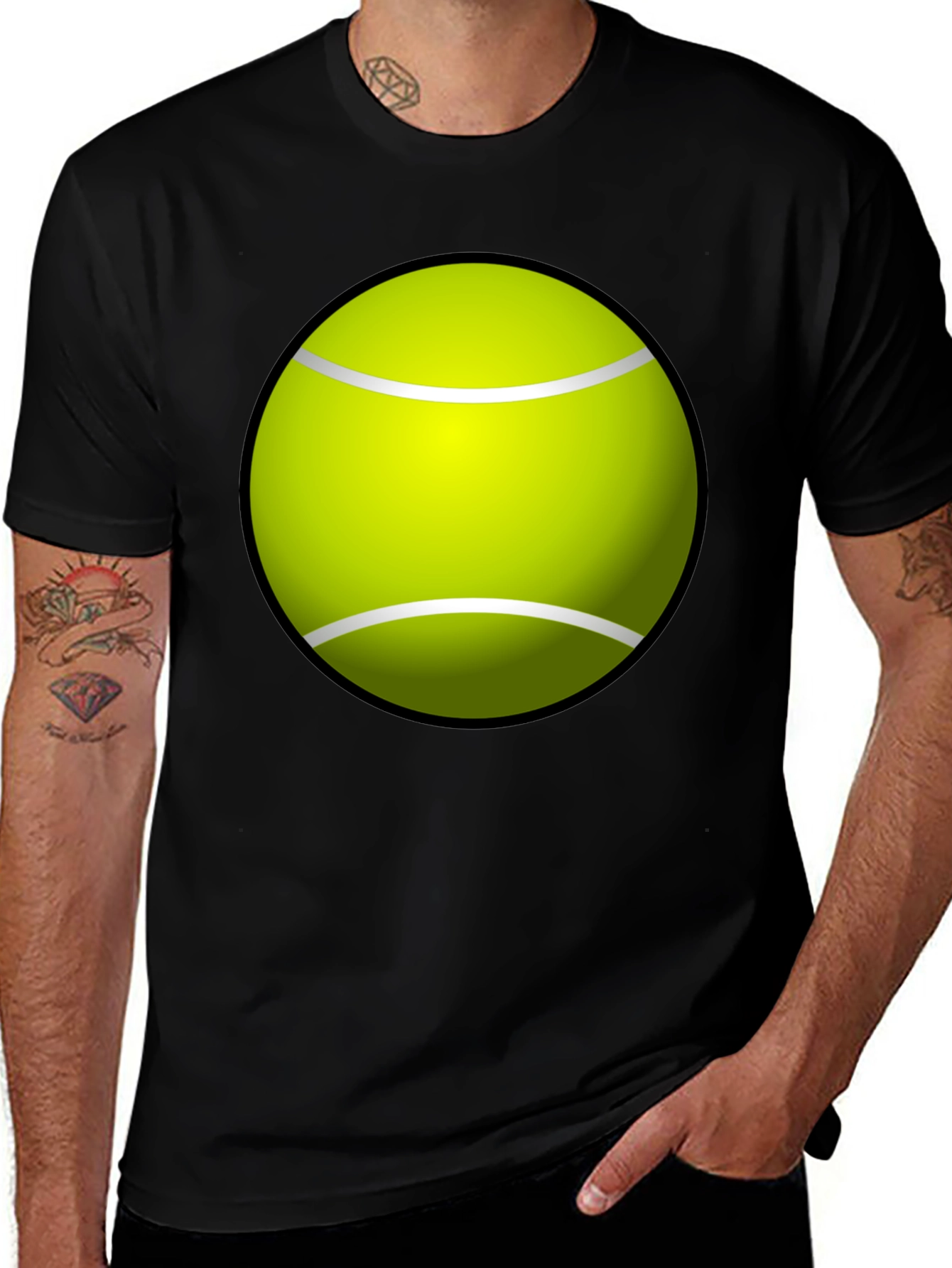 Tennis Ball Graphic Tee - Fun & Casual