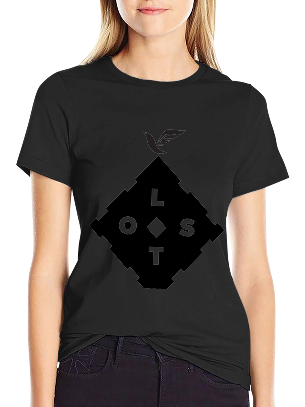 Lost Diamond Graphic Black T-Shirt