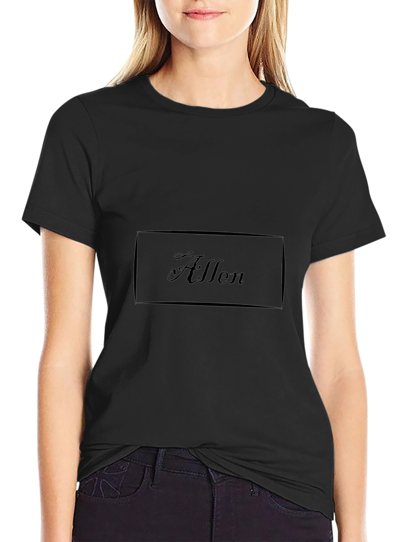 Mens Black Allen Graphic Tee - Casual Style