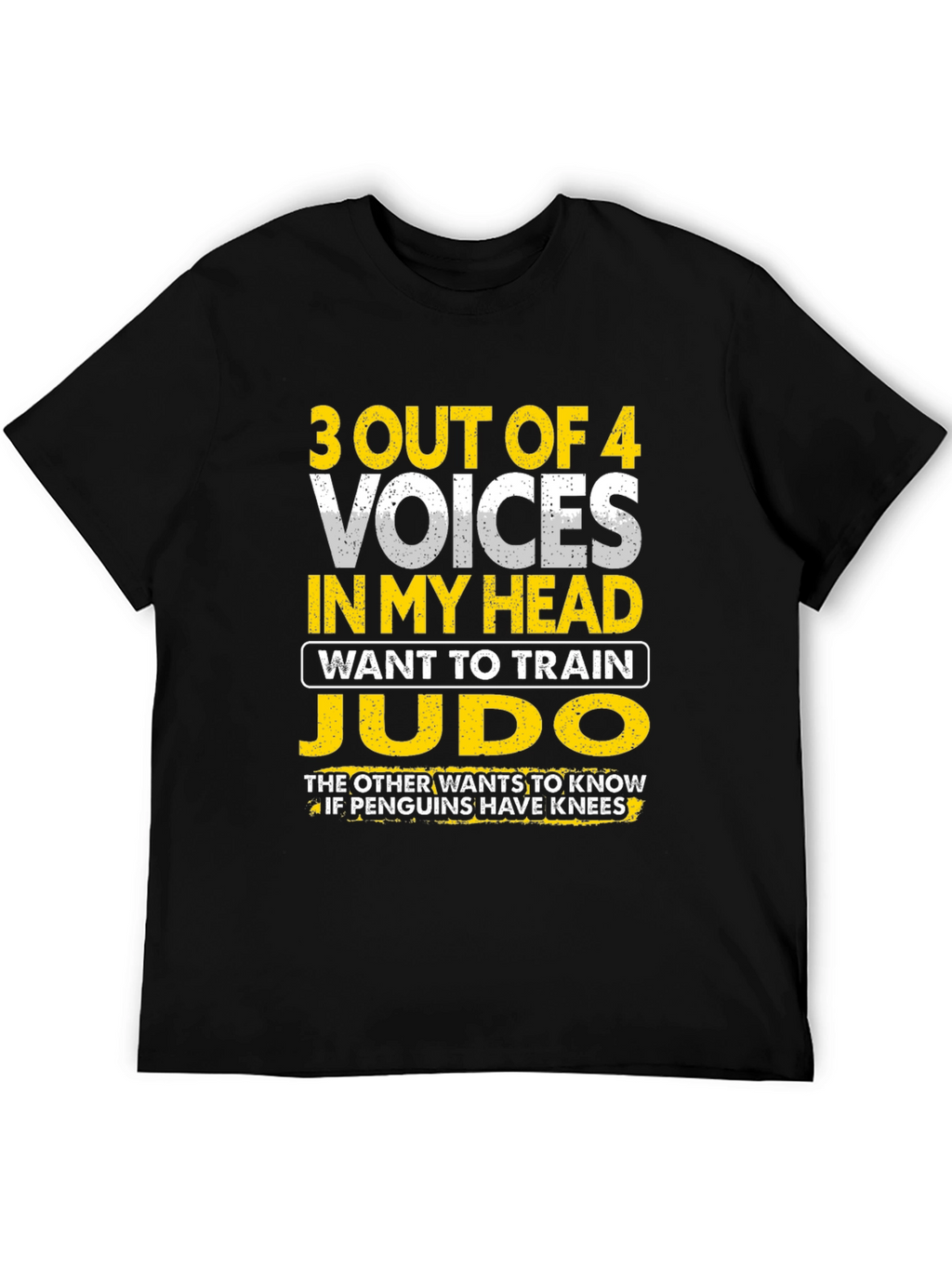 Funny Judo Training T-Shirt: 3 Out of 4 Voices