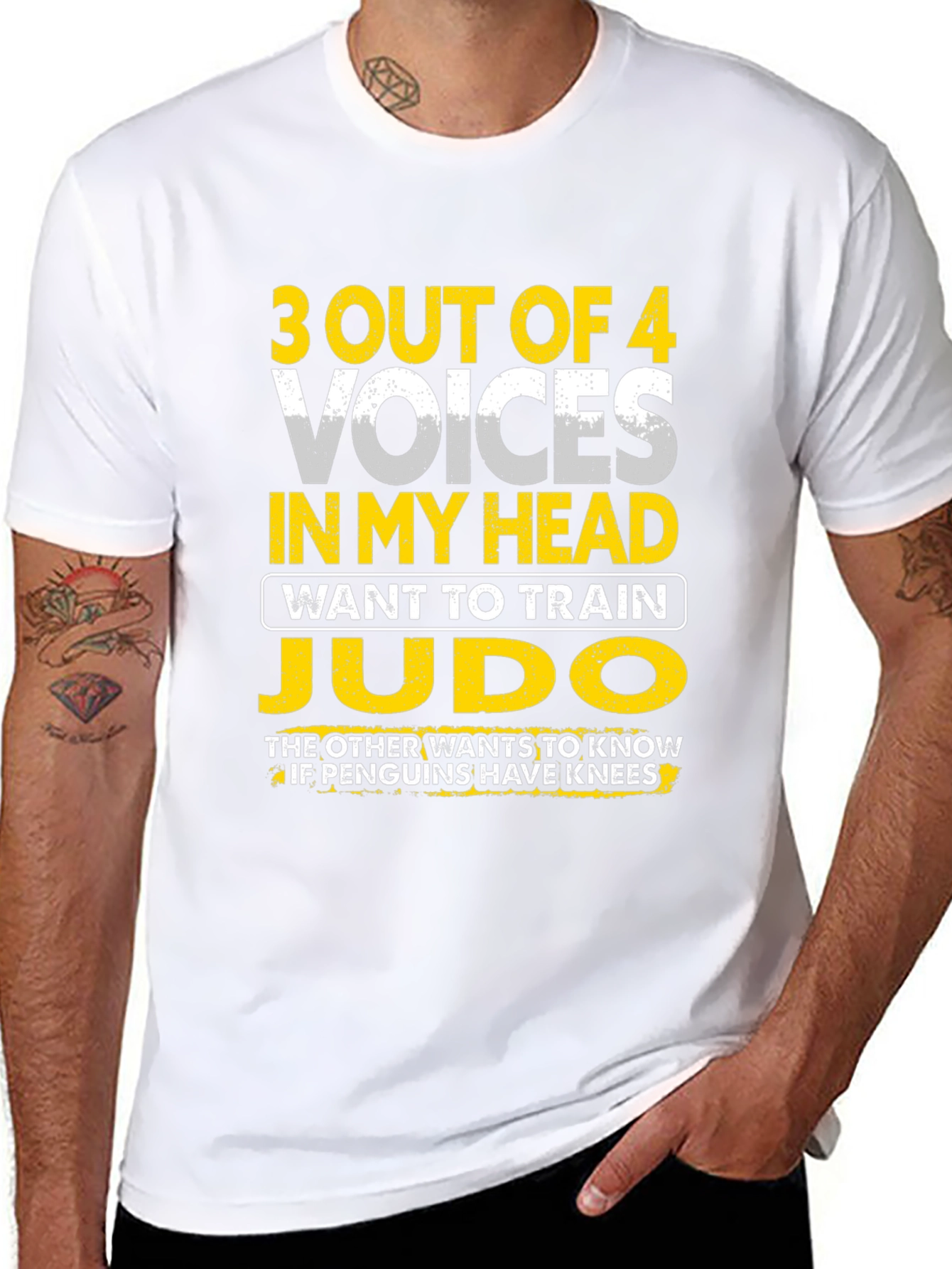 Funny Judo Training T-Shirt: 3 Out of 4 Voices