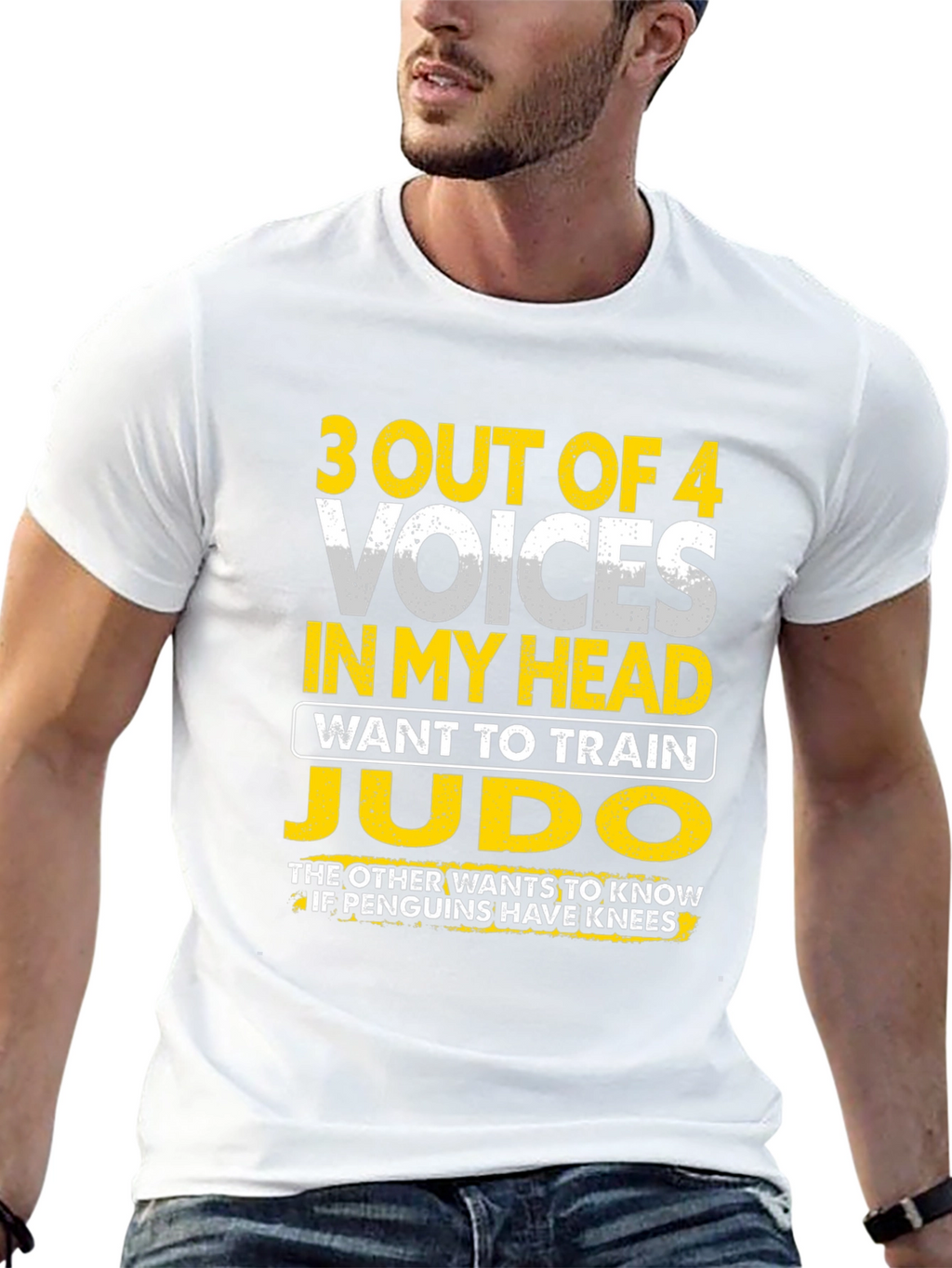 Funny Judo Training T-Shirt: 3 Out of 4 Voices