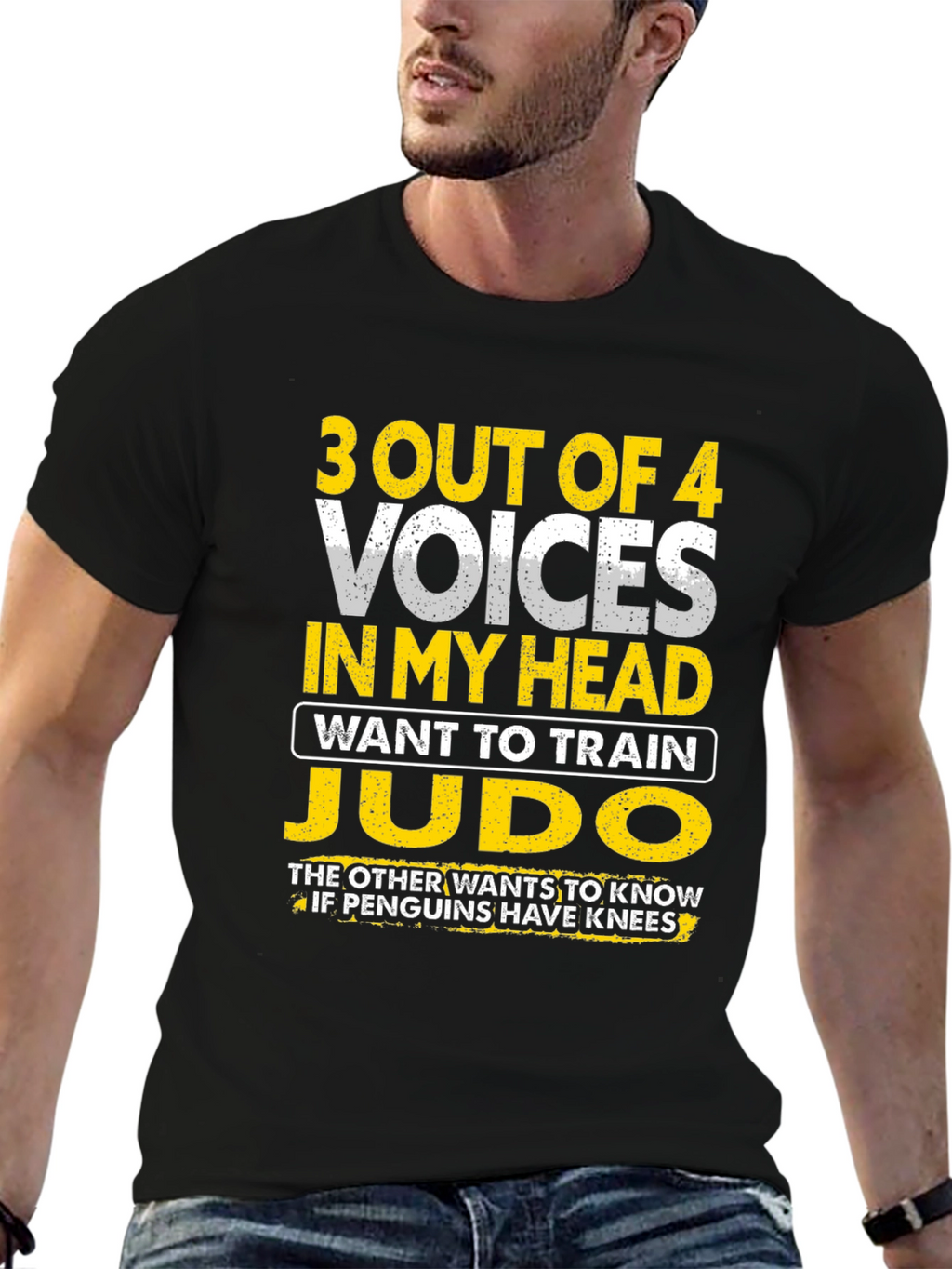 Funny Judo Training T-Shirt: 3 Out of 4 Voices