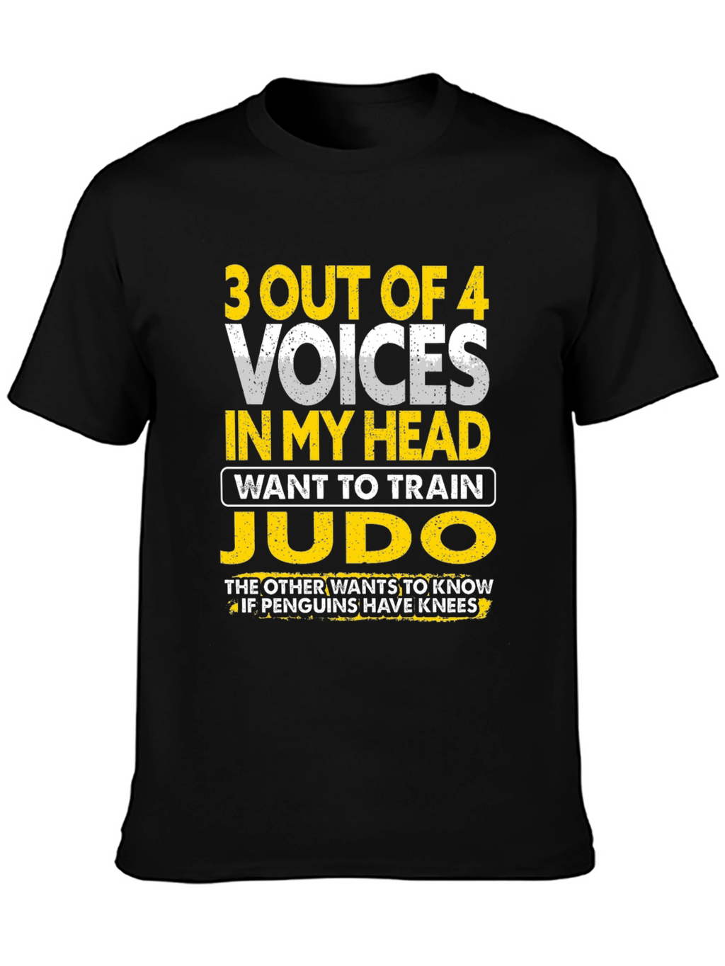 Funny Judo Training T-Shirt: 3 Out of 4 Voices