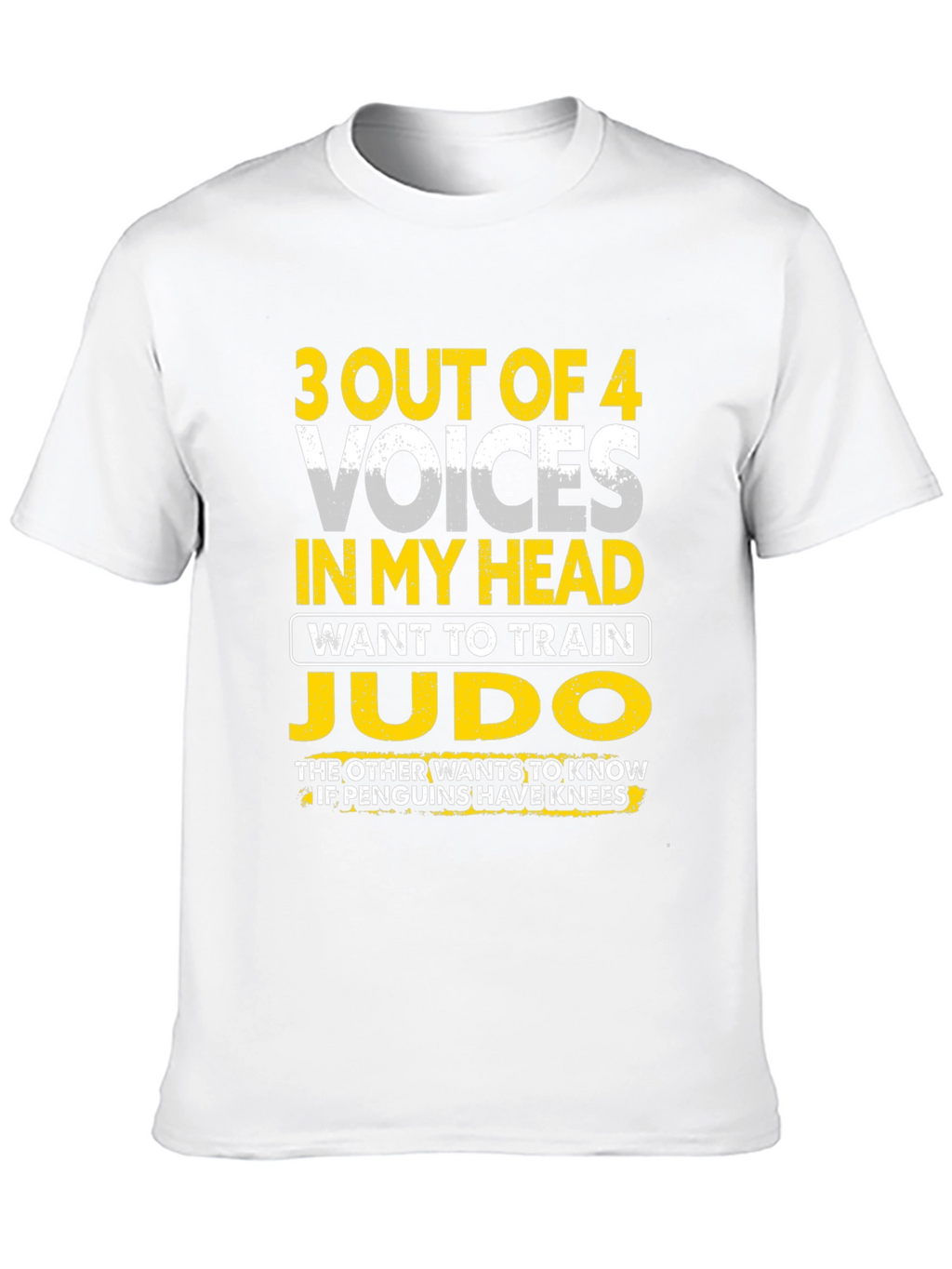 Funny Judo Training T-Shirt: 3 Out of 4 Voices