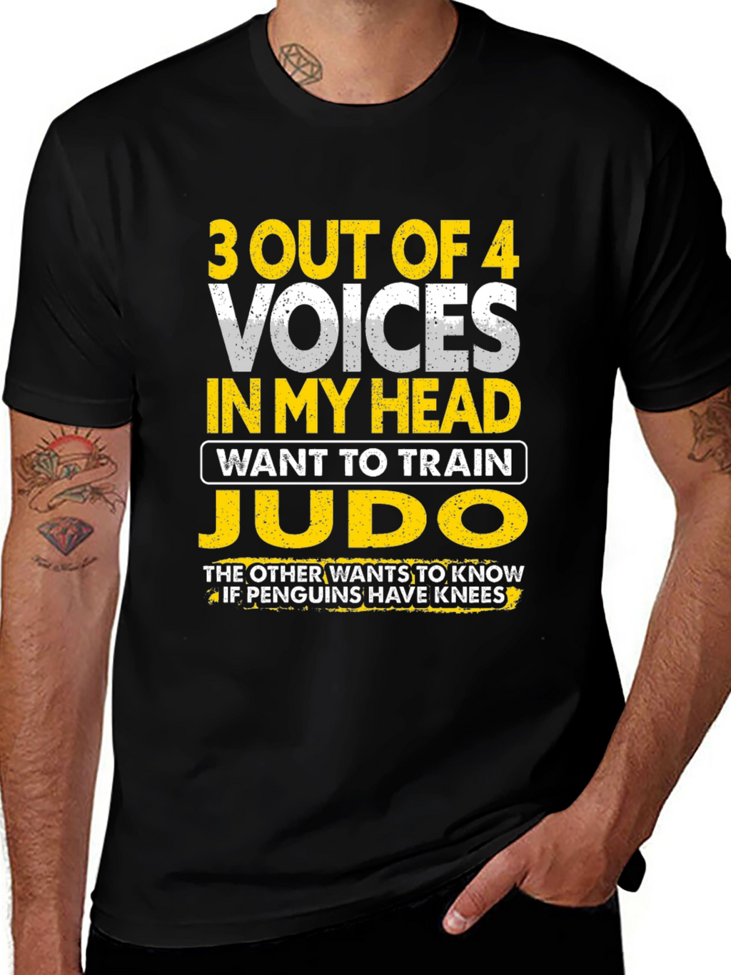 Funny Judo Training T-Shirt: 3 Out of 4 Voices