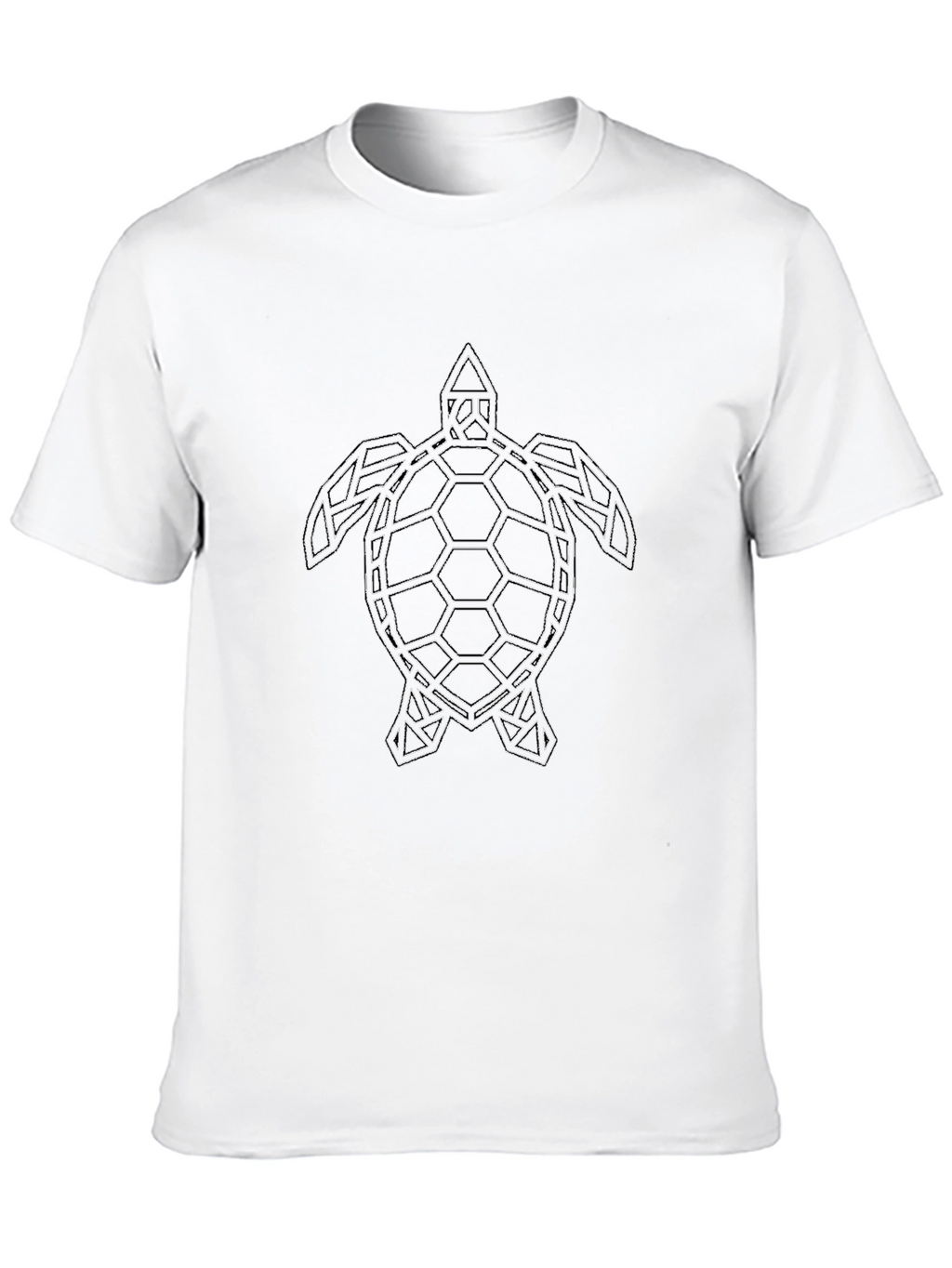 Geometric Turtle Graphic Tee - Modern Style