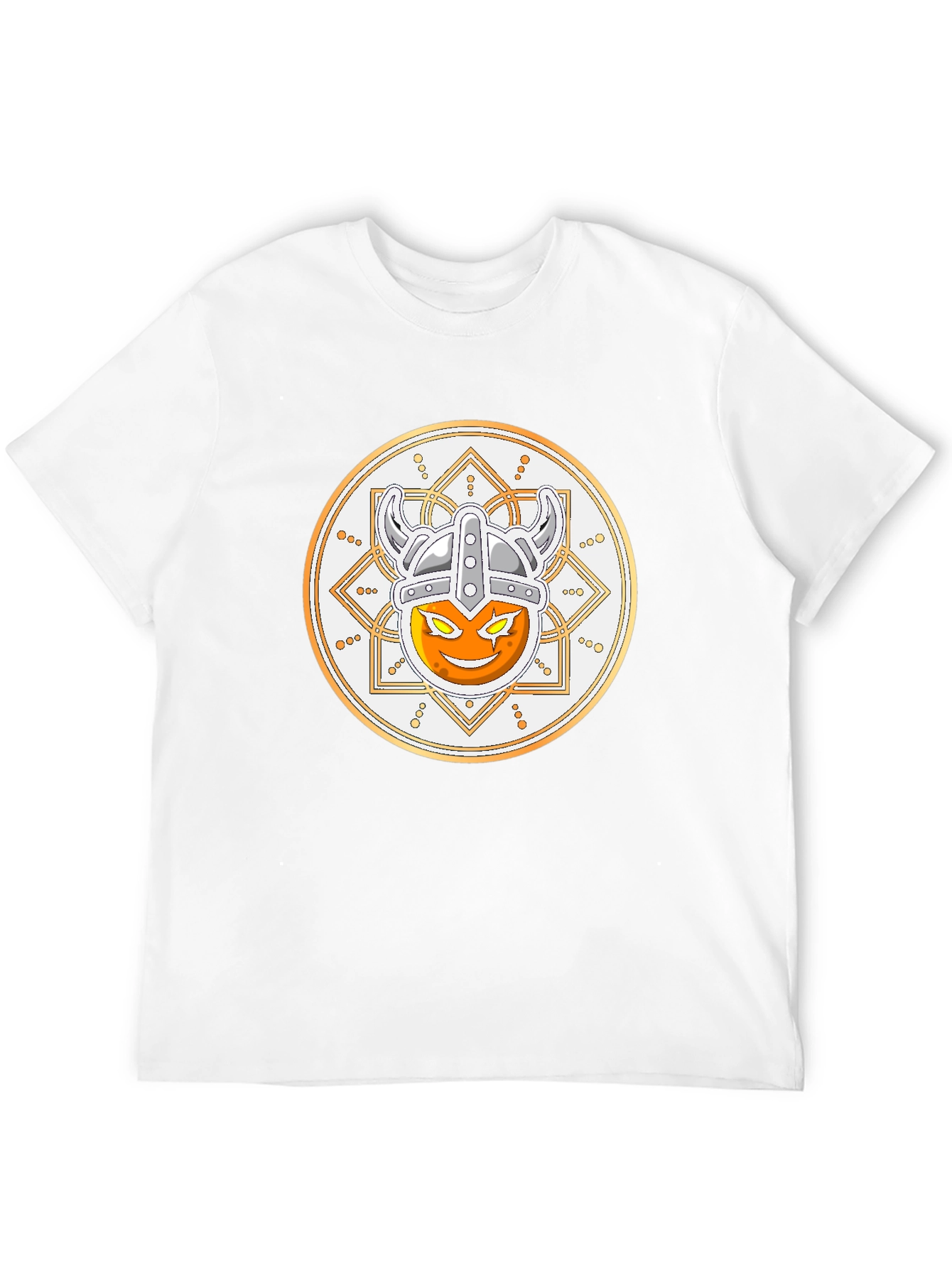 Viking Emoji Graphic T-Shirt - Black Cotton Tee