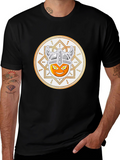 Viking Emoji Graphic T-Shirt - Black Cotton Tee