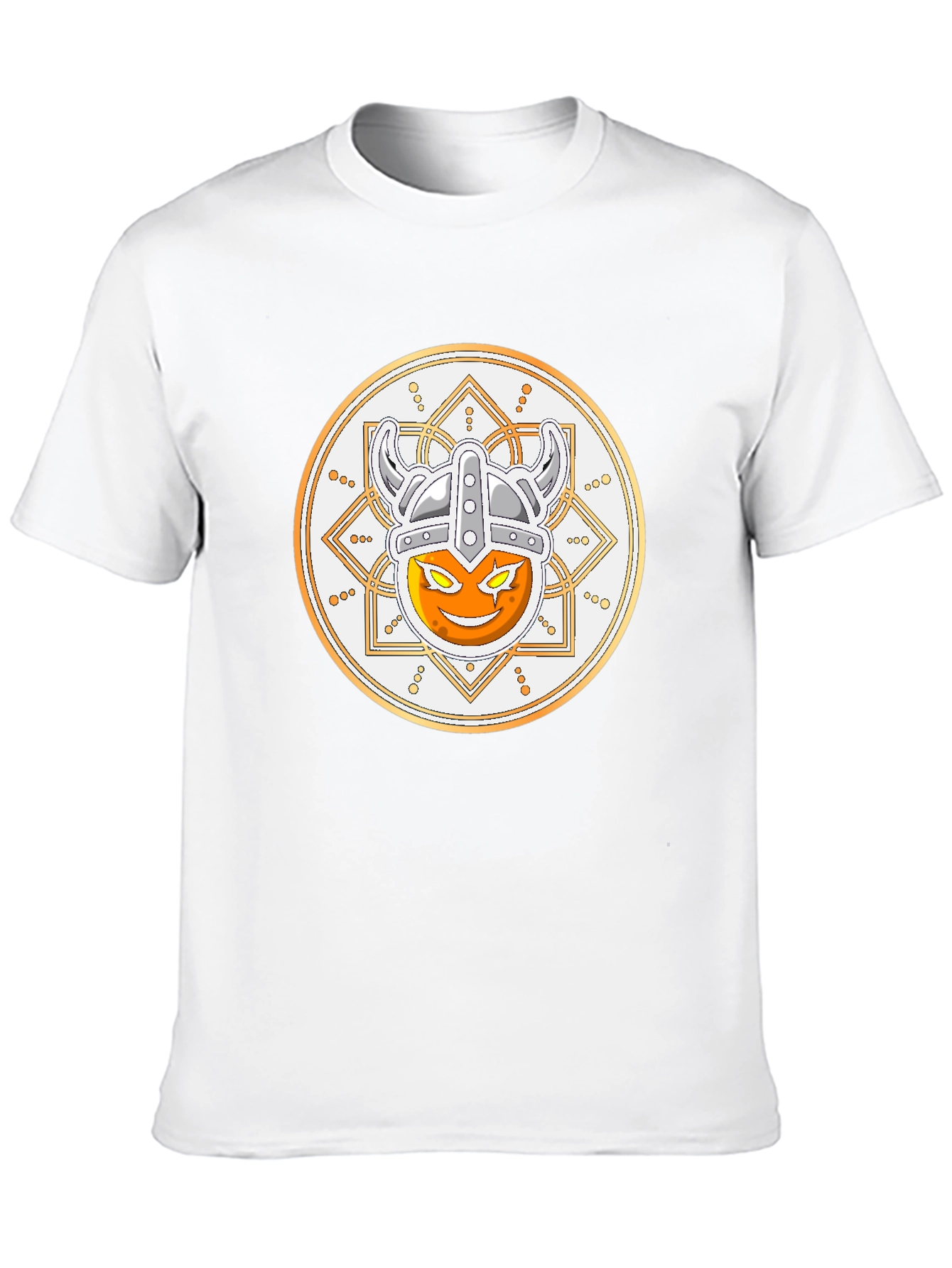 Viking Emoji Graphic T-Shirt - Black Cotton Tee