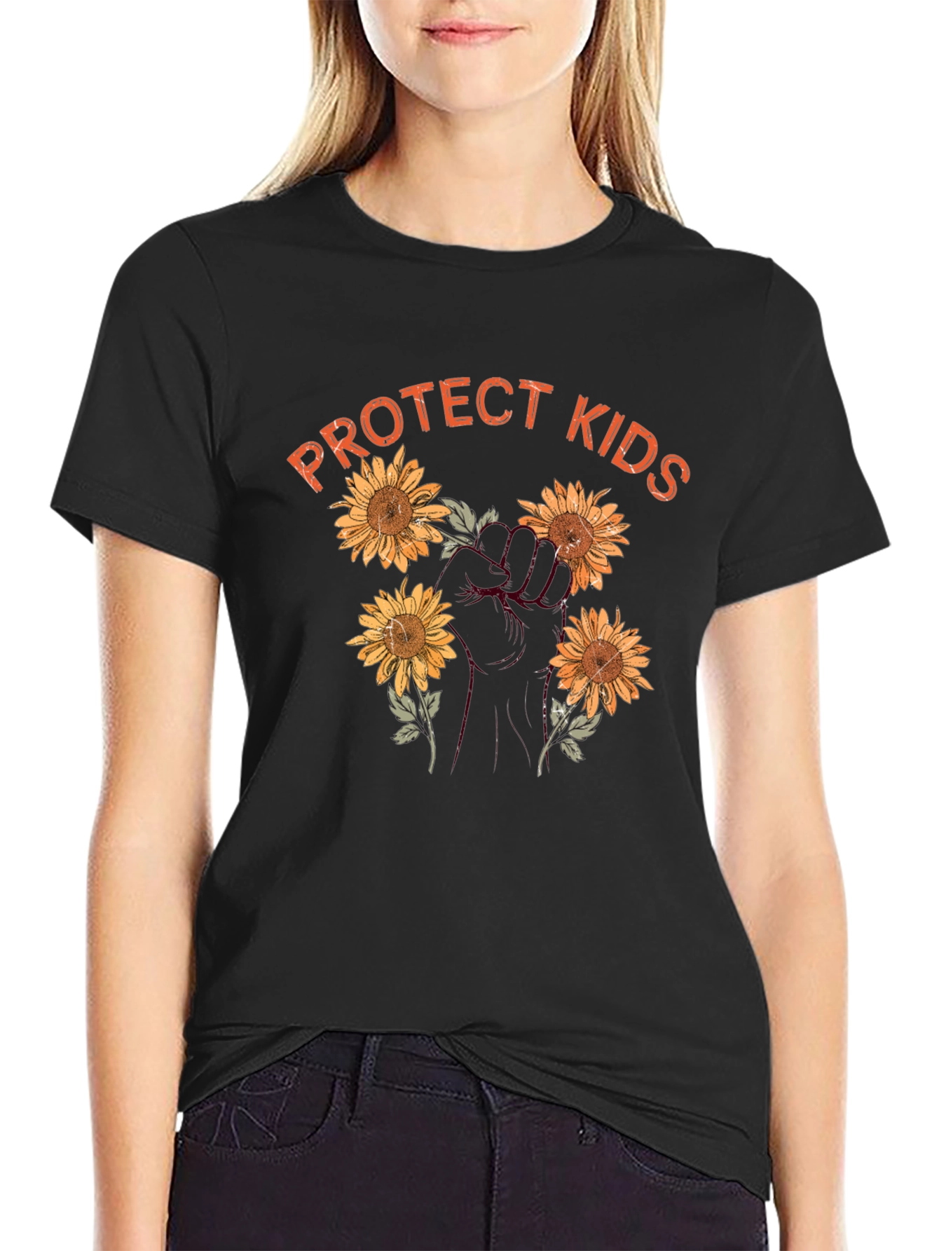 Protect Kids Sunflower Graphic Tee