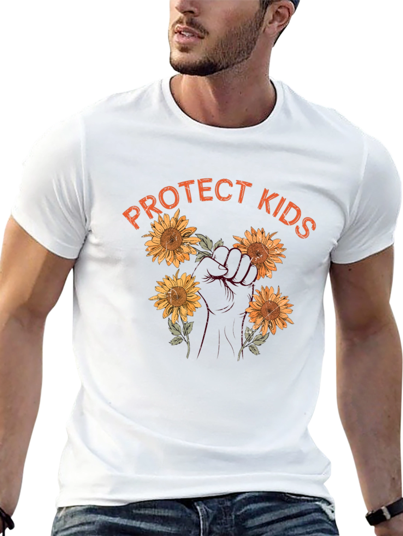 Protect Kids Sunflower Graphic Tee