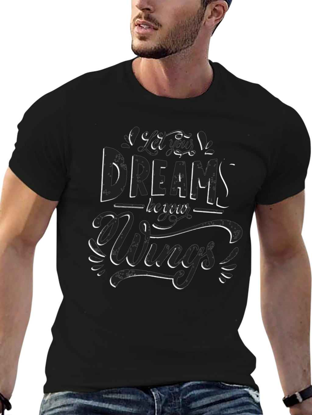 Dreams Have Wings Graphic Tee - Black