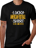 Lucky American Football Shirt - Mens Black Tee