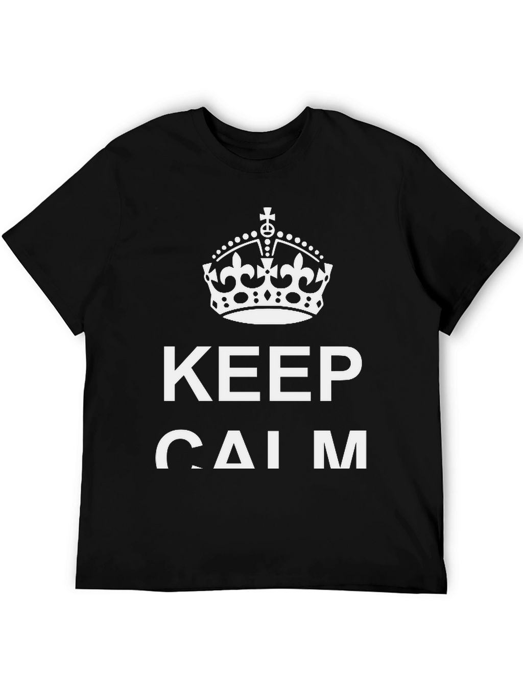 Keep Calm Graphic Tee - Trendy Relaxed Fit T-Shirt