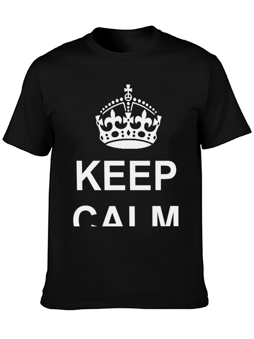 Keep Calm Graphic Tee - Trendy Relaxed Fit T-Shirt