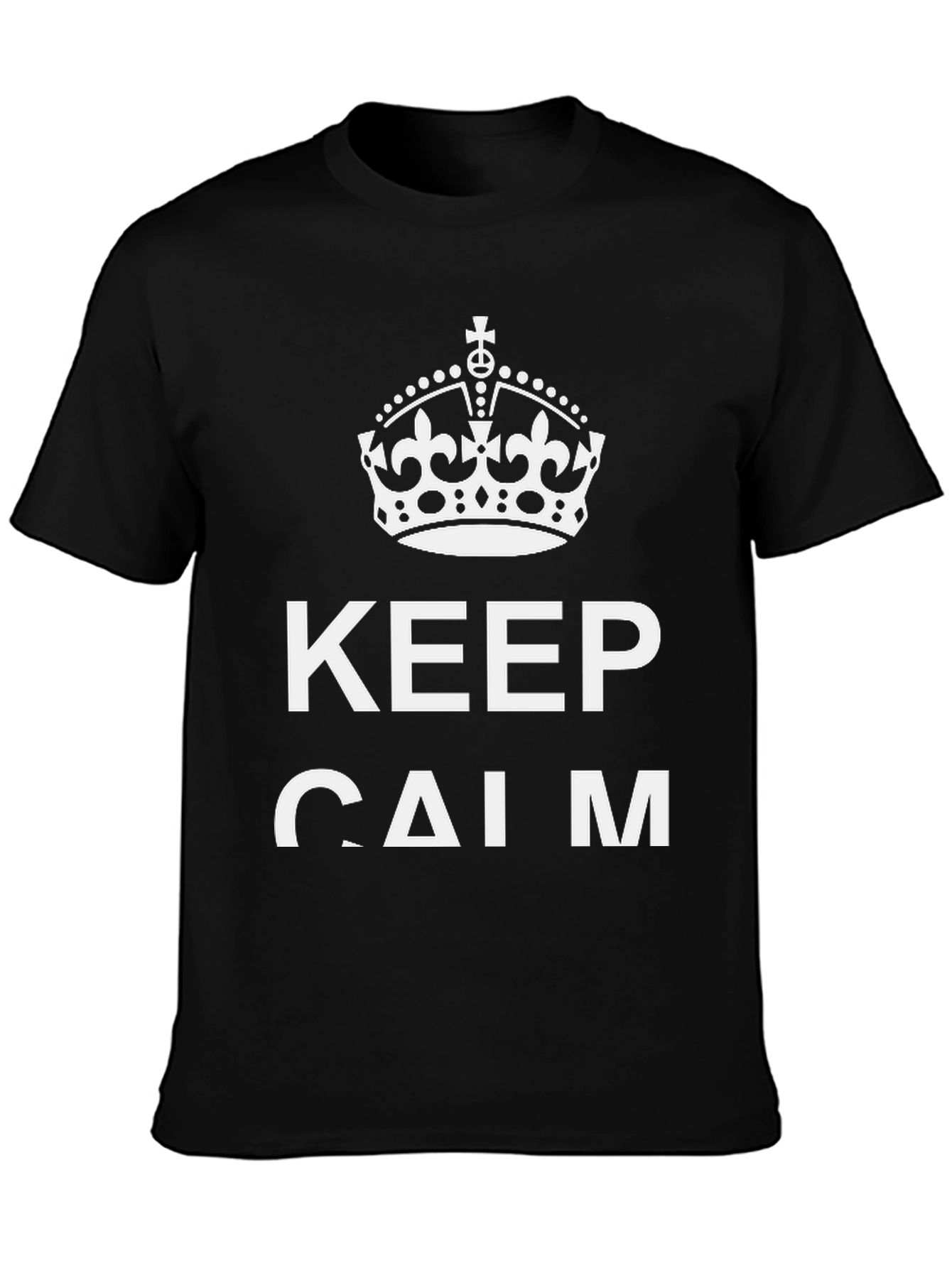 Keep Calm Graphic Tee - Trendy Relaxed Fit T-Shirt