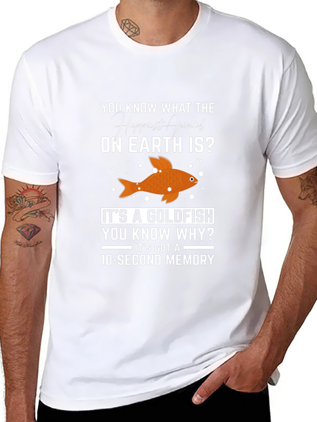 Happiest Animal Goldfish T-Shirt - 10 Second Memory