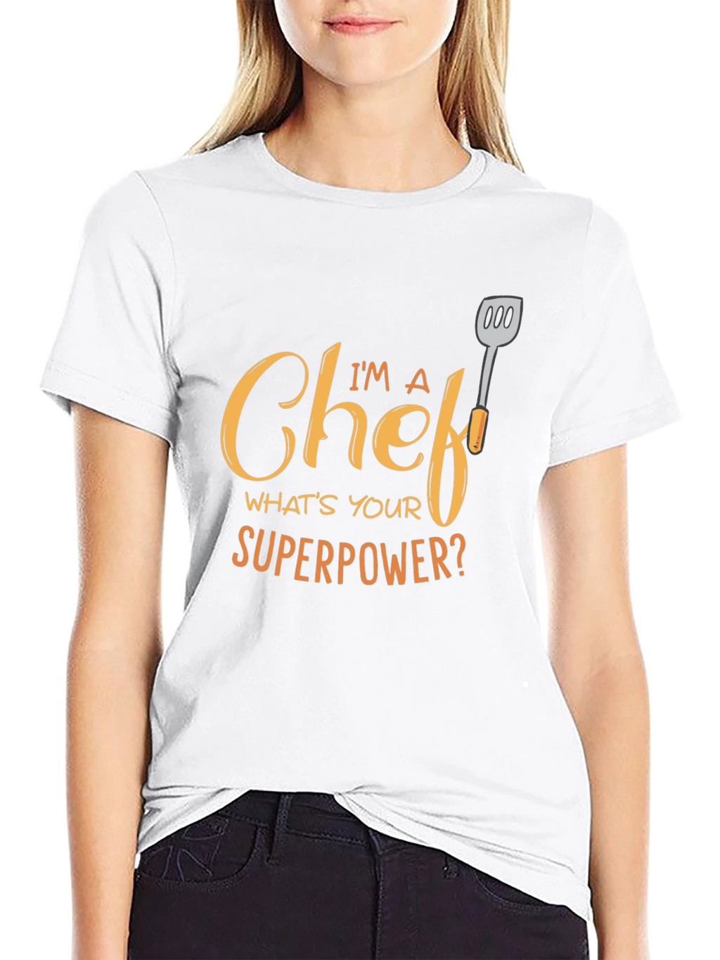 Chef Superpower Graphic Tee - Black Cotton T-Shirt