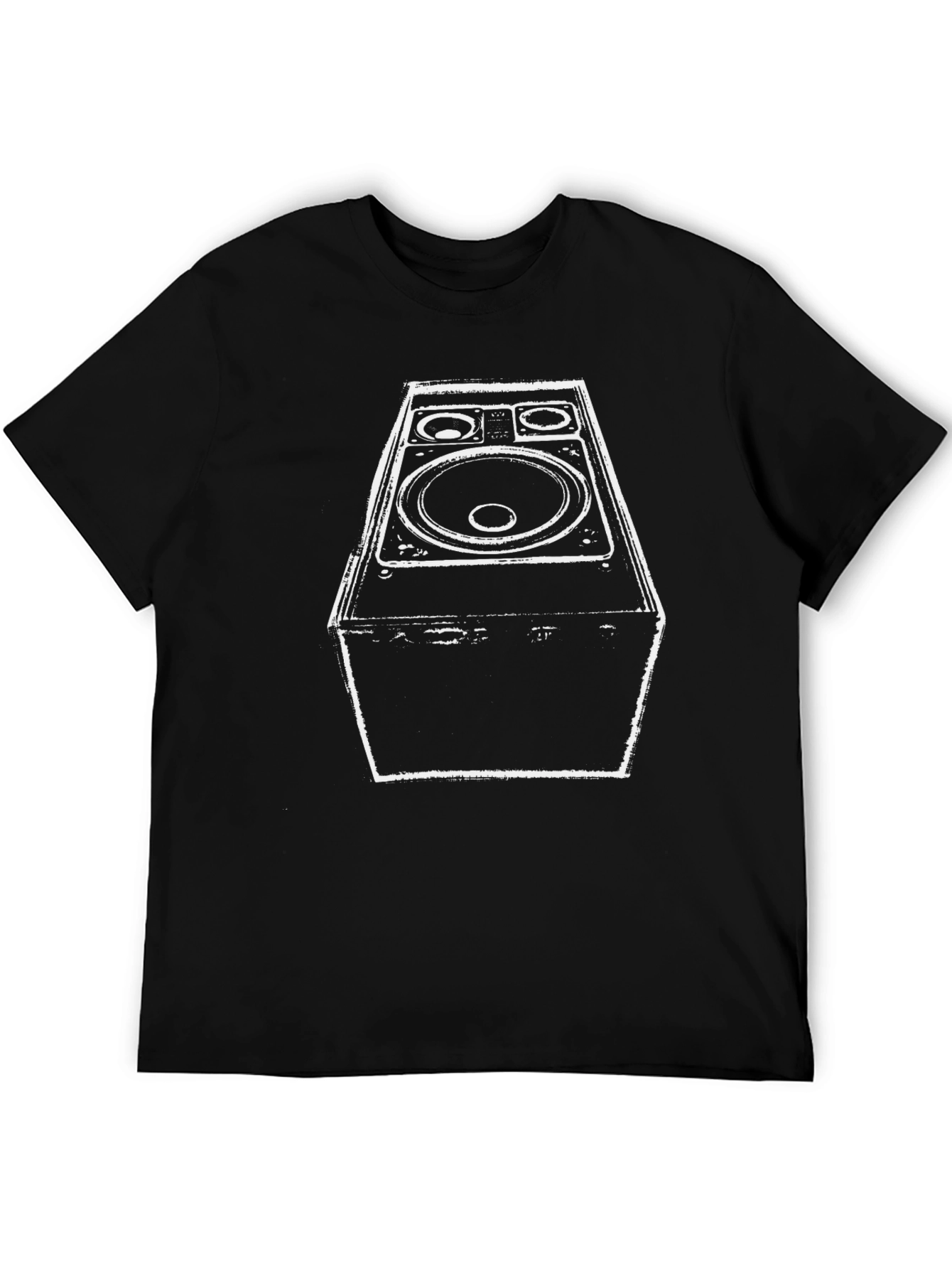 Speaker Graphic Black Tee - Bold Music Statement
