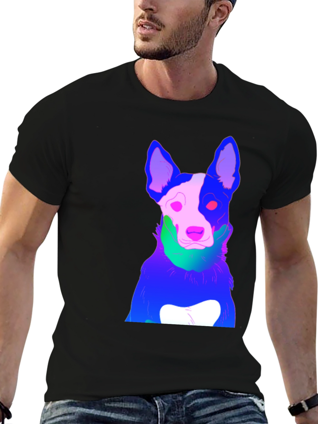 Cool Dog Graphic Tee - Stylish Animal Print T-Shirt