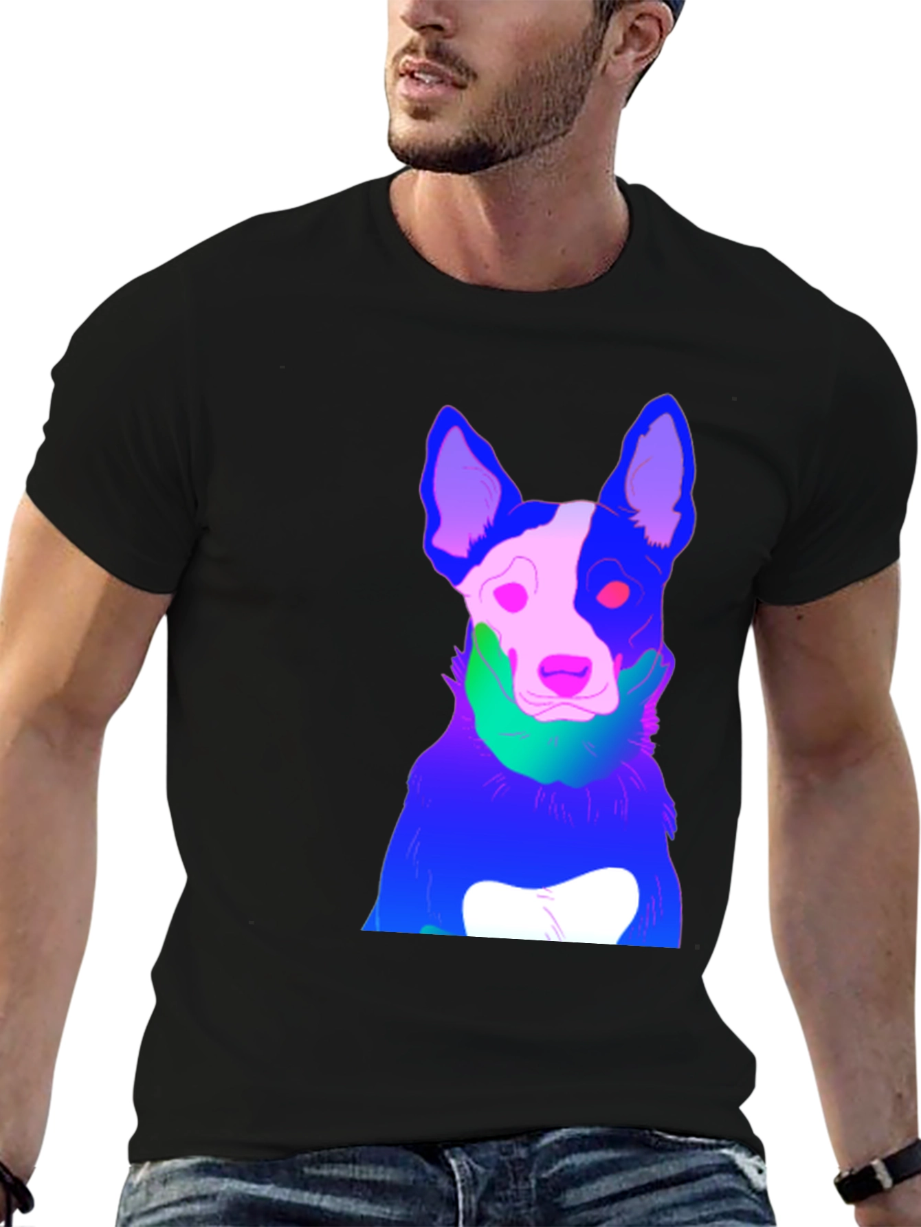 Cool Dog Graphic Tee - Stylish Animal Print T-Shirt