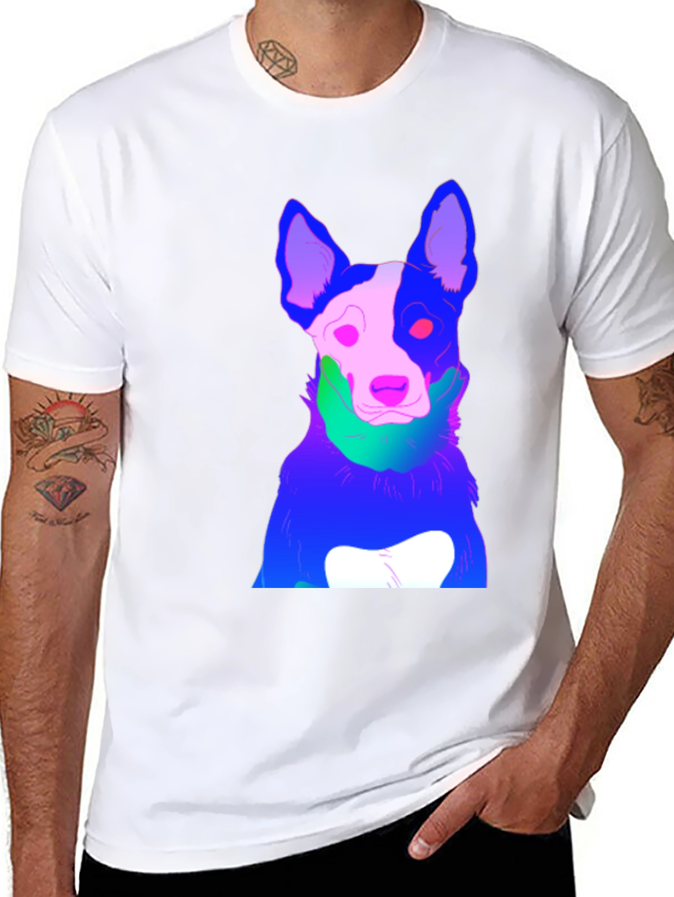 Cool Dog Graphic Tee - Stylish Animal Print T-Shirt
