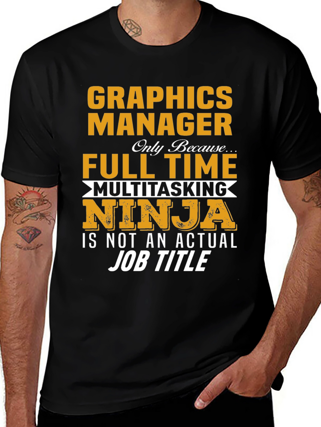 Graphics Manager Full Time Ninja T-Shirt