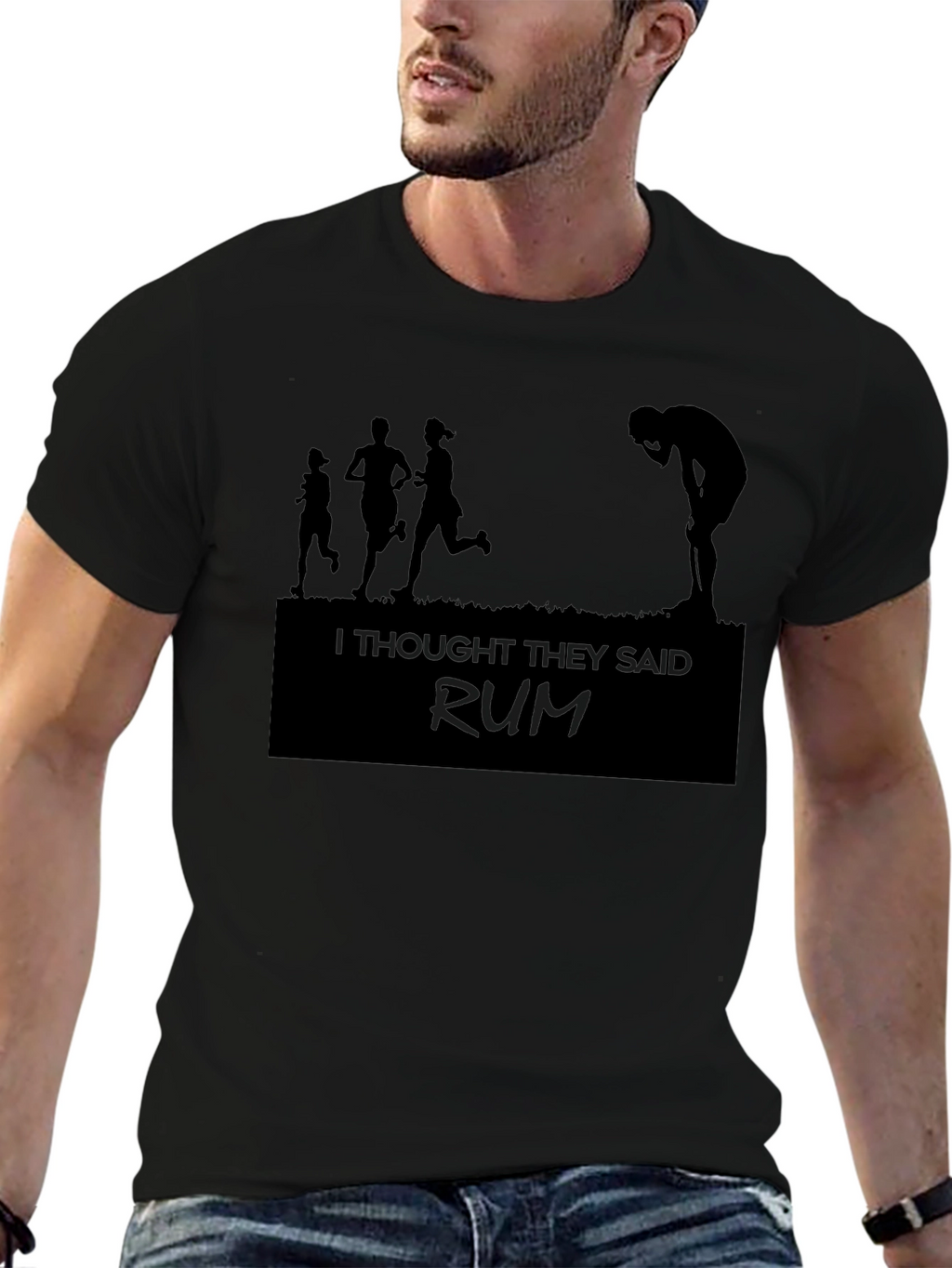 Funny Running Shirt - I Thought They Said Rum