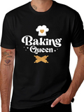Baking Queen T-Shirt Chef Hat & Rolling Pins