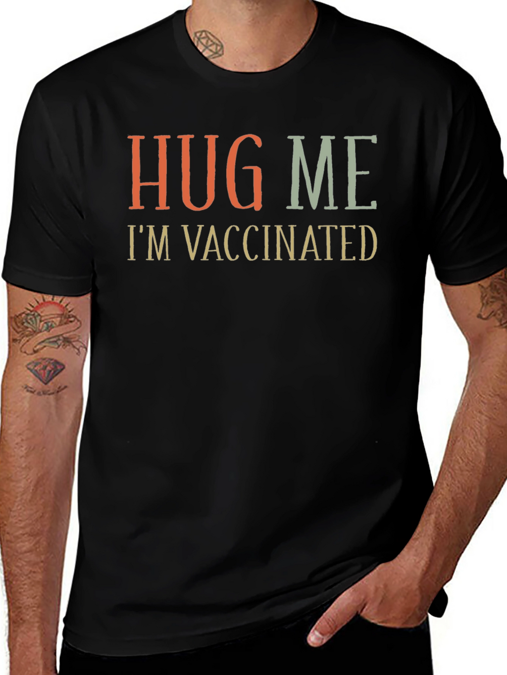 Hug Me Im Vaccinated Graphic Tee
