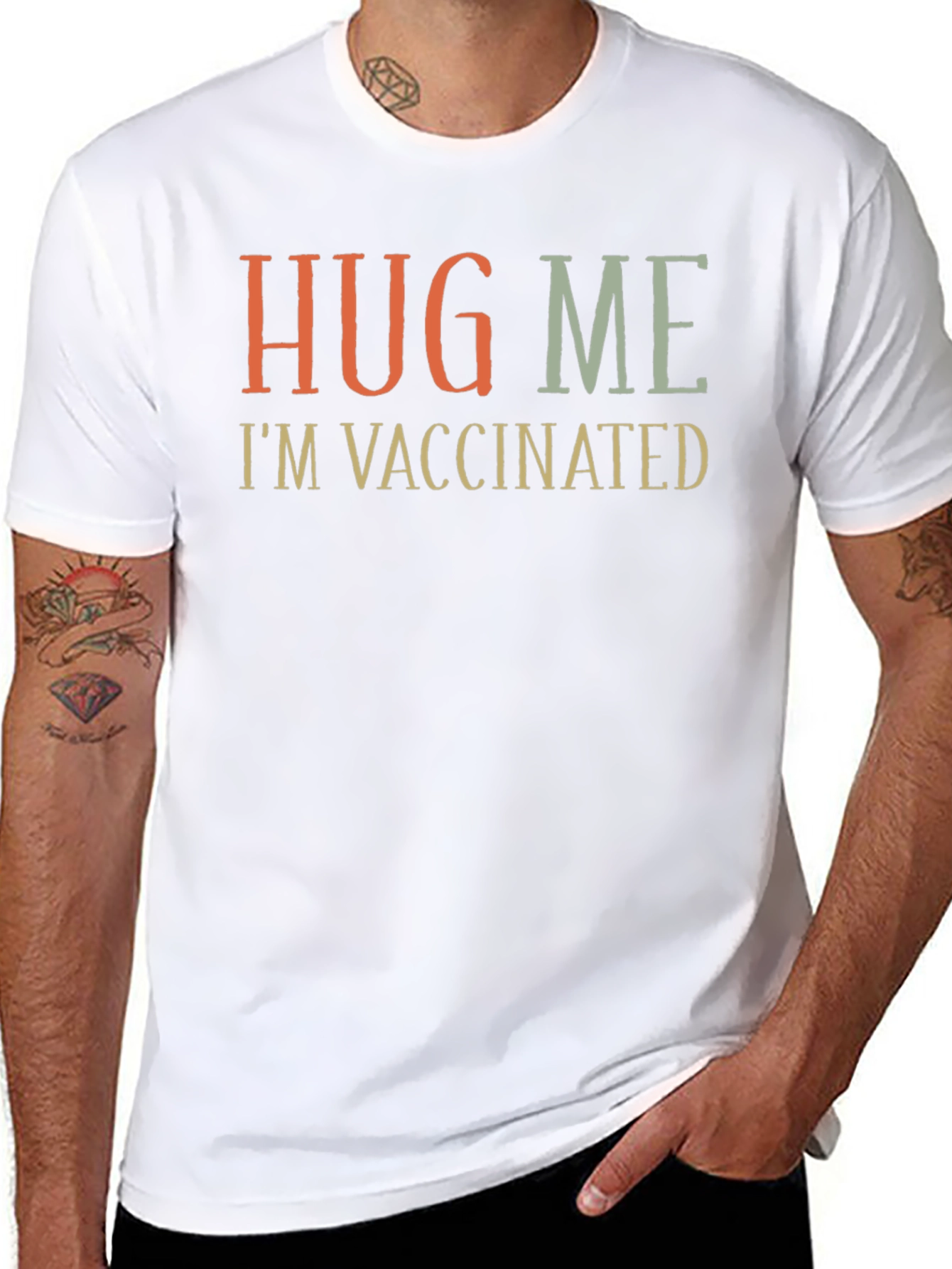 Hug Me Im Vaccinated Graphic Tee