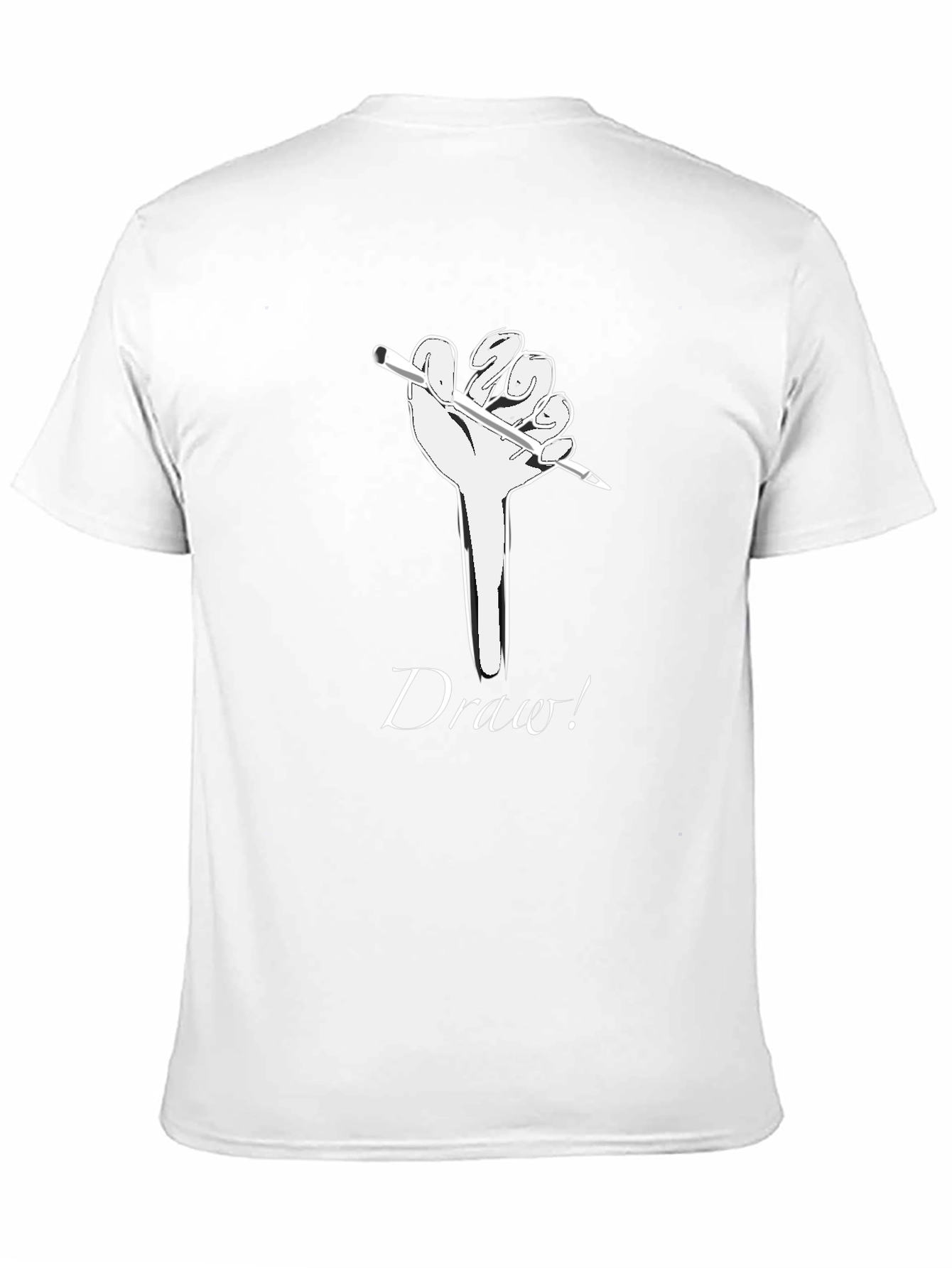 Draw! Graphic Tee - Black Cotton Artist T-Shirt