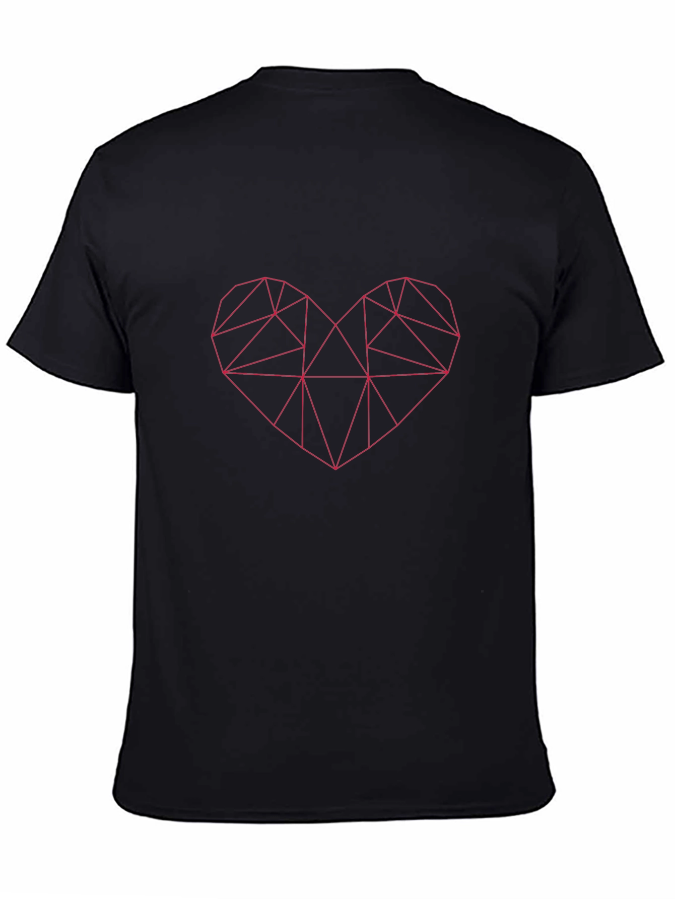 Geometric Heart Graphic Tee - Modern Style