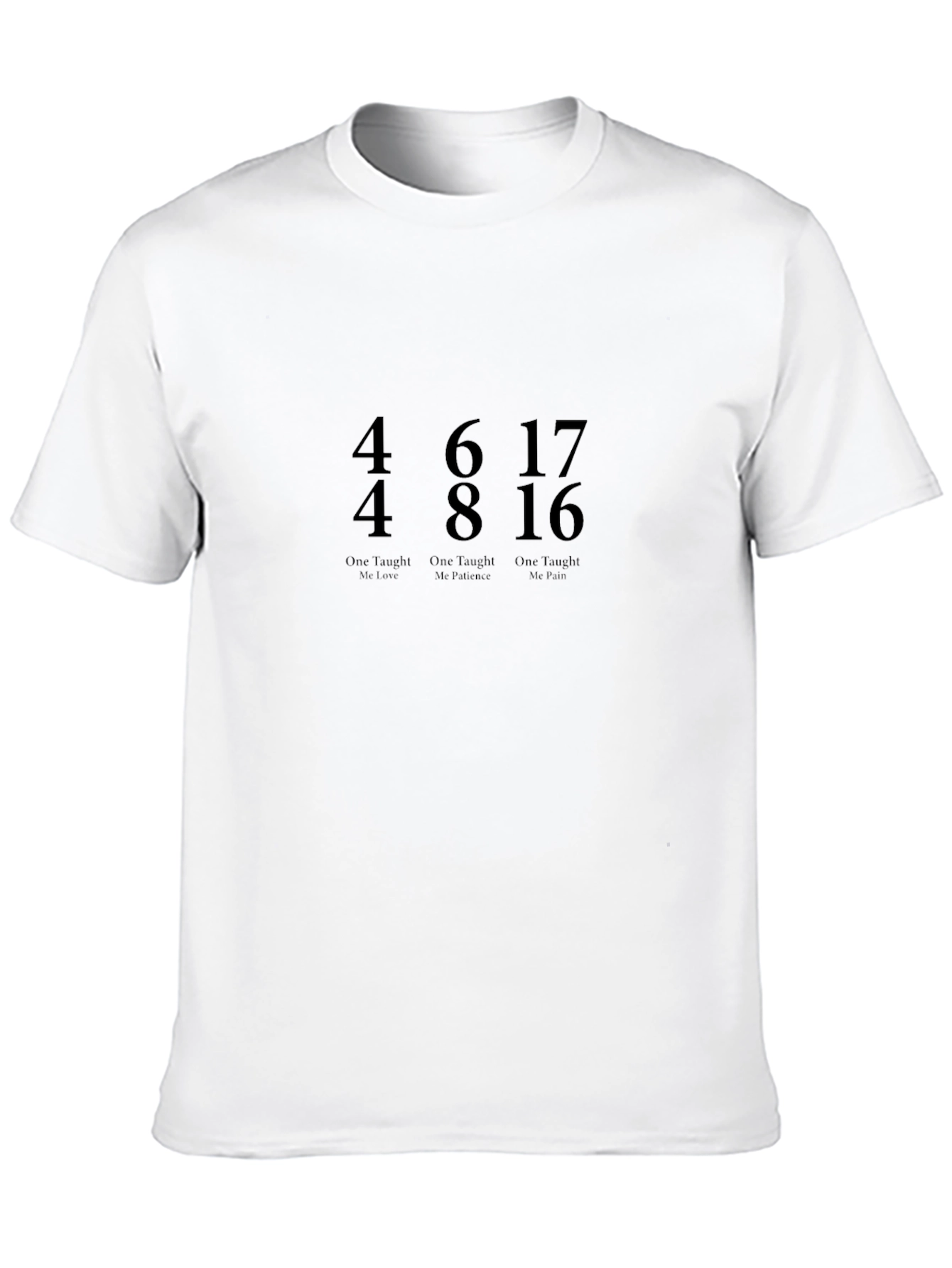 Taught Me Love Patience Pain Numbers T-Shirt